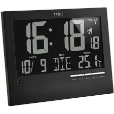 TFA -Dostmann 60.010220 időjárásjelző állomás Fekete LCD Elem időjárásjelző