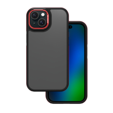TFO Crystal Black tok iPhone 15 - piros tok és táska