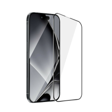 TFO Fémszegélyes edzett üveg fekete szegéllyel iPhone 15 Pro Max mobiltelefon kellék