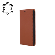 TFO Geniune Leather Smart Pro könyvtok iPhone 16 Plus - barna tok és táska