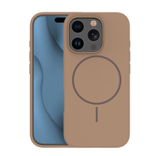 TFO Silicone Thin MagSafe-kompatibilis tok iPhone 15 Pro - barna tok és táska