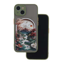 TFO Ultra Trendy tok iPhone 11 - zöld "Travel" mintás tok és táska
