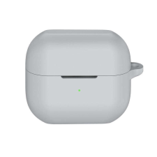 THD Szilikon védőtok Samsung Galaxy Buds3 Pro, Samsung Galaxy Buds3, Szürke, Hurokkal fülhallgató, fejhallgató tok