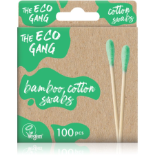 The Eco Gang Bamboo Cotton Swabs fültisztítók szín Green 100 db gyógyászati segédeszköz