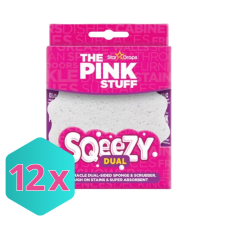  The Pink Stuff Sqeezy Dual mosogató és súrolószivacs KARTON - 12 db tisztító- és takarítószer, higiénia