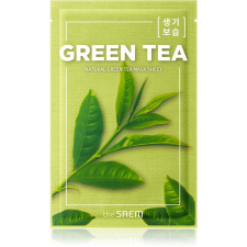 The Saem Natural Mask Sheet Green Tea arcmaszk hidratáló és nyugtató hatással 21 ml arcpakolás, arcmaszk