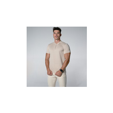 THEAD. Rövid ujjú galléros pólók AXEL POLO SHIRT Bézs EU S férfi póló