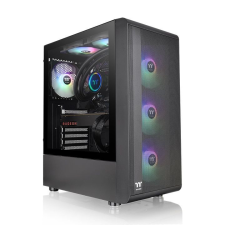 Thermaltake Thermaltake S200 TG ARGB Tempered Glass Black számítógép ház