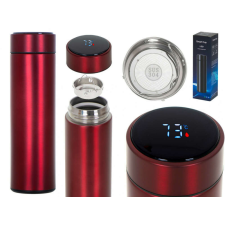 Thermos bögre smart LED 500ml bordó termosz