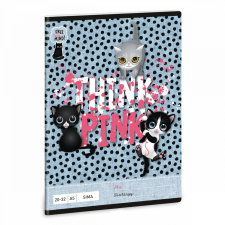 Think-Pink, cicás tűzött füzet A/5, 32 lap sima füzet