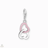 Thomas Sabo Charm Club rózsaszín szív&amp;szív charm - 2013-007-9