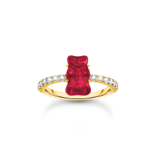 Thomas Sabo TR2459-414-10-54 Gold ring w. red Goldbears , gyűrű
