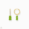 THOMAS SABO x HARIBO fél pár zöld gumimaci kristályüveg karika fülbevaló - CR726-414-6