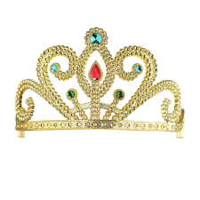 Tiara arany színű - kövekkel jelmez