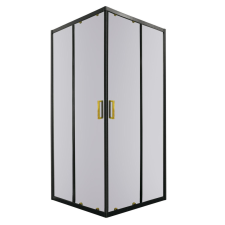  Tiara Square Gold 90x90 cm szögletes zuhanykabin zuhanytálca nélkül kád, zuhanykabin