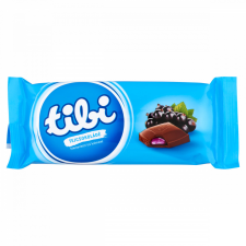 Tibi tejcsokoládé feketeribizli ízű krémmel 90 g csokoládé és édesség