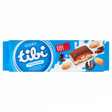 Tibi tejcsokoládé földimogyoróval, földimogyorós krémmel és karamellel 295 g csokoládé és édesség