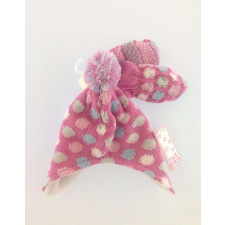  Tick Tock pöttyös rózsaszín sapka-kesztyű baba szett - 74 gyerek ruha szett