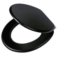 Tiger Blackwash fekete MDF finoman záródó WC-ülőke (418328) szaniter