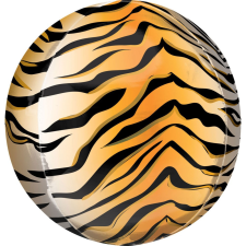 Tigris csíkos Gömb fólia lufi 40 cm party kellék