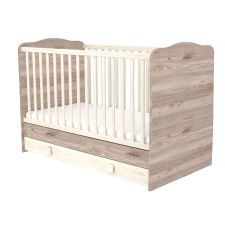  Timba Viki 70x140-es Átalakítható gyermekágy ágyneműtartóval - Krém-fűz lakástextília