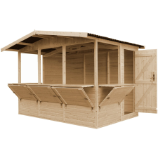 Timbela M150B fa piaci stand 5 pulttal kerti tárolás