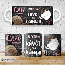 Time4Gift Szeretem a kávét és a cicámat bögre bögrék, csészék