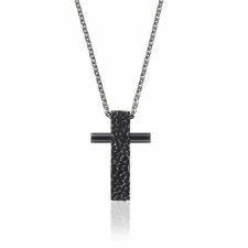 Time Force uniszex acél kereszt medál lánccal 50 cm medál