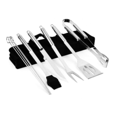 Timeless Tools 9 részes, grill eszköz készlet, rozsdamentes acél, hordozható táskában kerti sütés és főzés