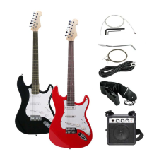 Timelesstools Elektromos gitár szett kezdőknek, ajándék erősítővel gitár és basszusgitár