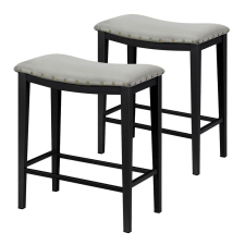 Timelesstools Kárpitozott bárszék 2db, szürke bútor