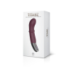  TITANZ 7" SILICONE RECHARGEABLE VIBRATOR IN RUBINE RED