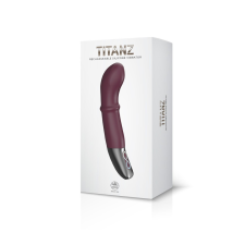 TITANZ 7" SILICONE RECHARGEABLE VIBRATOR IN RUBINE RED vibrátorok