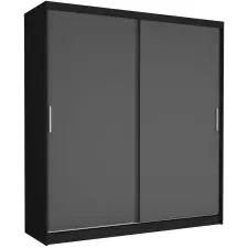  TIVARO VI. Gardróbszekrény 203x218x60 - fekete, antracit bútor