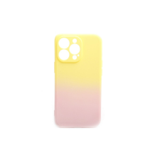 - TJ SZÍNÁTMENETES IPHONE 13 PRO 6.1 GUMIS TPU TOK SÁRGA-RÓZSASZÍN tok és táska