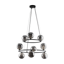 TK Lighting Anabelle fekete függesztett lámpa (TK-6845) G9 9 izzós IP20 világítás