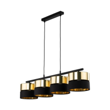 TK Lighting Hilton fekete-arany függesztett lámpa (TK-4342) E27 4 izzós IP20 világítás