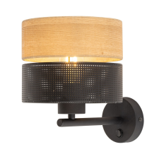 TK Lighting Nicol fekete-barna falikar (TK-6539) E27 1 izzós IP20 világítás