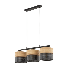 TK Lighting Nicol fekete-barna függesztett lámpa (TK-4801) E27 3 izzós IP20 világítás