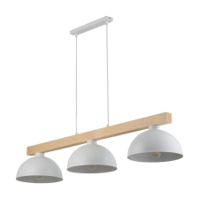 TK Lighting Oslo fehér-barna függesztett lámpa (TK-4712) E27 3 izzós IP20 világítás