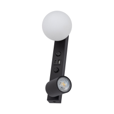 TK Lighting Vox USB fekete falikar (TK-10152) GU10+G9 2 izzós IP20 világítás