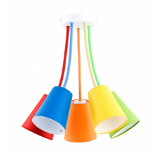 TK Lighting WIRE fehér gyerek függesztett lámpa (TK-2107) E27 5 izzós IP20 világítás