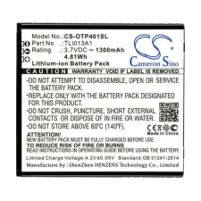 TLi013A7 Telefon akkumulátor 1300 mAh mobiltelefon akkumulátor
