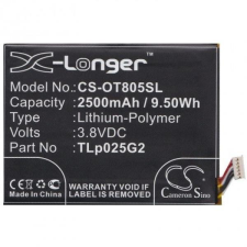  TLp025DC Telefon akkumulátor 2500 mAh mobiltelefon akkumulátor