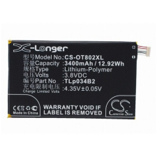  TLp034B2 Akkumulátor 3400 mAh mobiltelefon akkumulátor