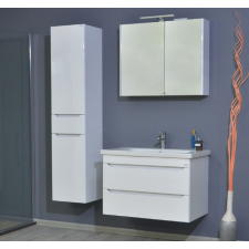 TMP cabinets Sharp 100 cm komplett fürdőszoba bútor LED világítással, fehér fürdőszoba bútor