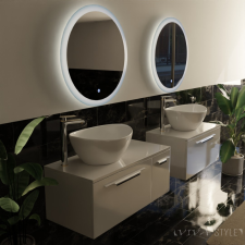 TMP LUX Touch fürdőfürdőszobai tükör - KEREK - led világítással - érintő kapcsolóval - Ø 60 cm fürdőszoba bútor