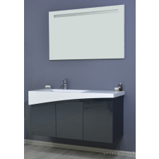 TMP SMYRNA 120 fali fürdőszobabútor - ANTRACIT - Akrivit öntött márvány mosdókagylóval 120 cm fürdőszoba bútor