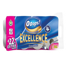  Toalettpapír OOOPS! Excellence 3 rétegű 8 tekercs higiéniai papíráru