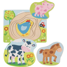 Többrétegű állatos puzzle farmon puzzle, kirakós